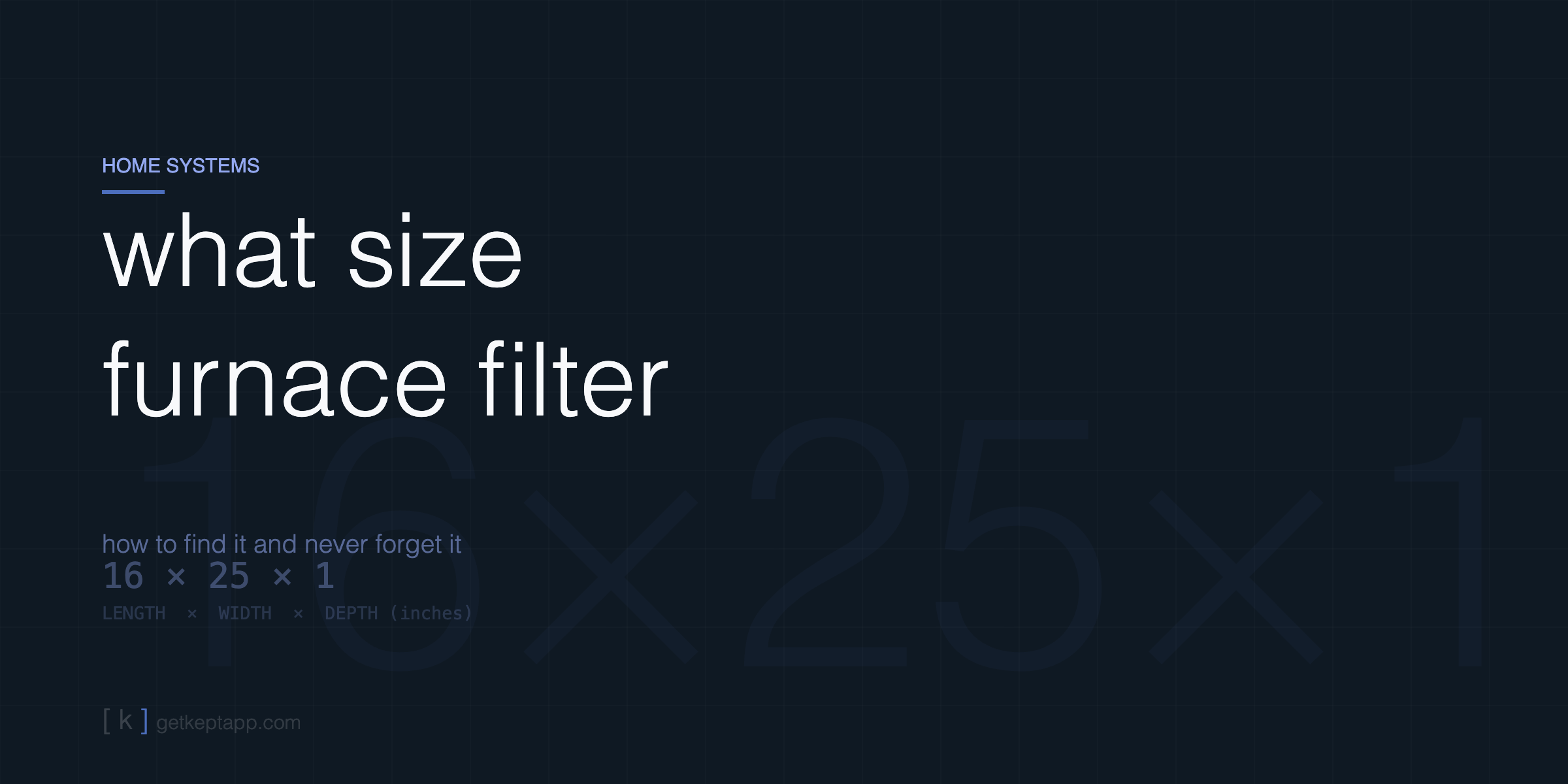 what size furnace filter do I need